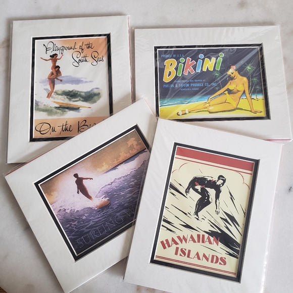 Hawaiian Surf Bikini 8x10 prints - set of 4